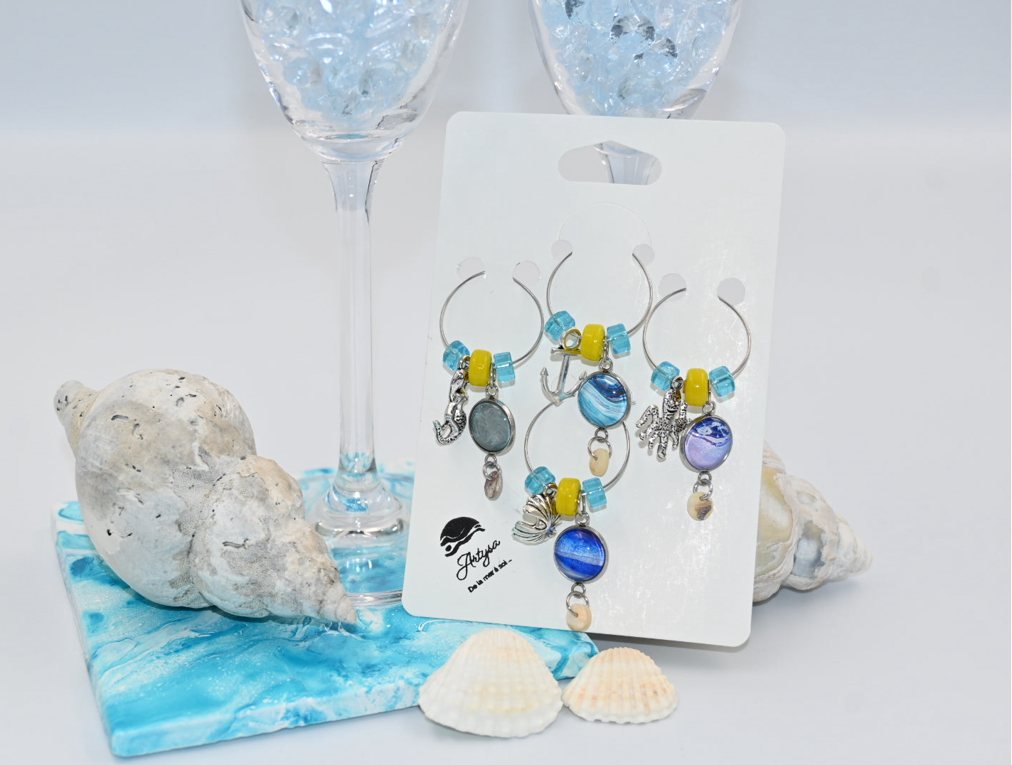 La vague bleue | Breloques à vin